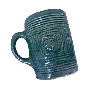Vintage MCCOY green glaze grape beer stein